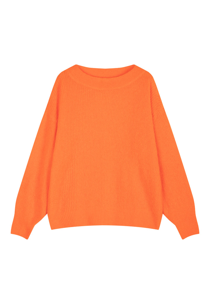 Alpaka Pullover Rundhals orange