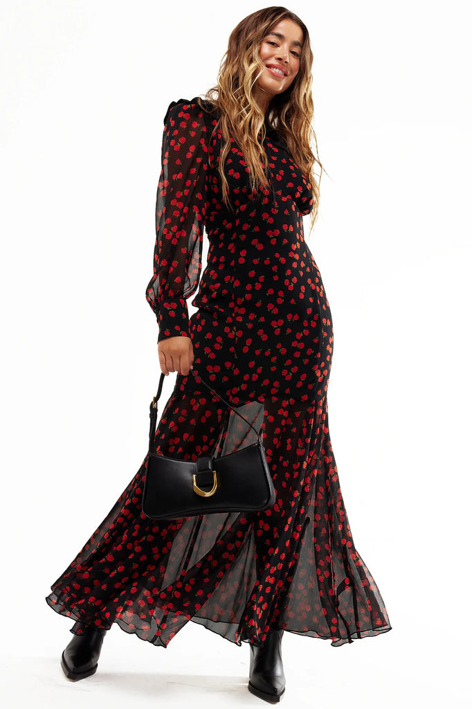 Never Fully Dressed Rena Rose Midi Dress