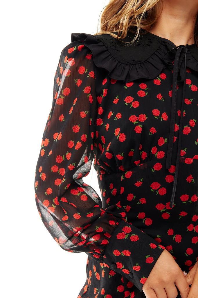 Never Fully Dressed Rena Rose Midi Dress