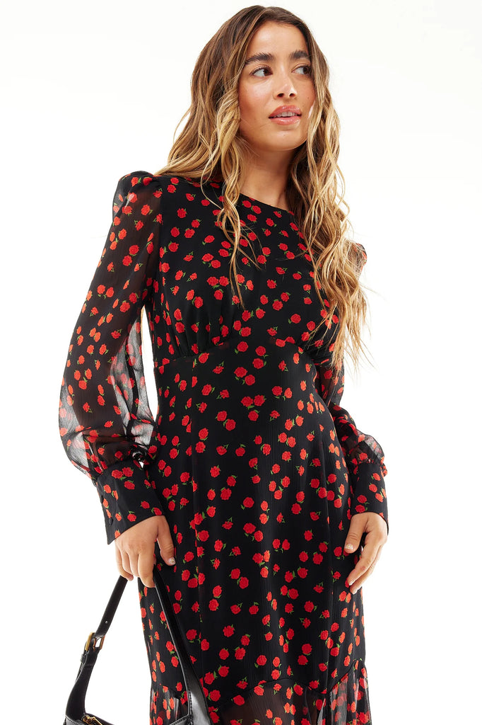 Never Fully Dressed Rena Rose Midi Dress