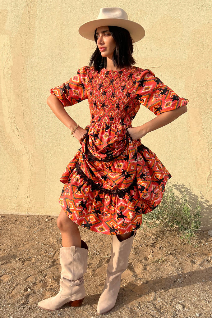 Never Fully Dressed Never Fully Dressed Red Rodeo Midi Dress