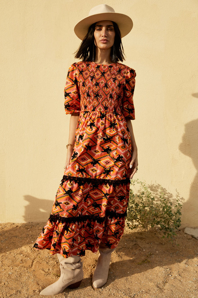 Never Fully Dressed Never Fully Dressed Red Rodeo Midi Dress