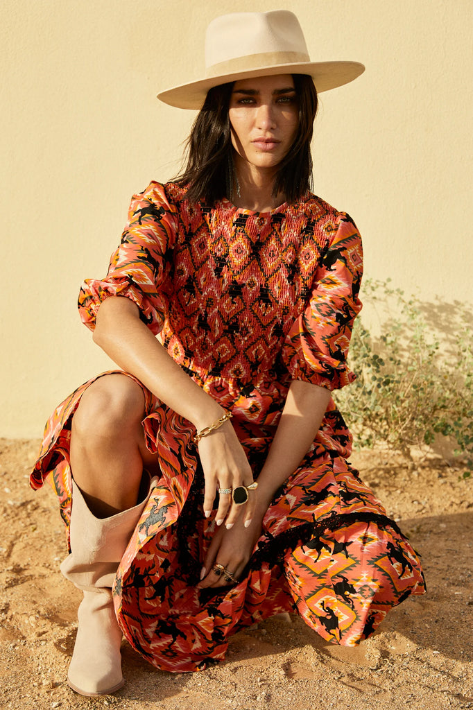 Never Fully Dressed Never Fully Dressed Red Rodeo Midi Dress